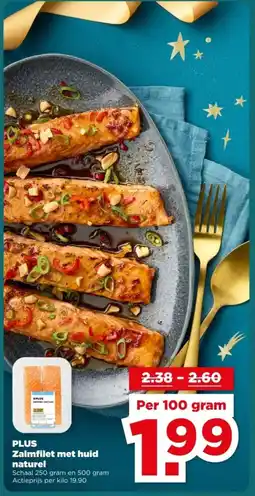 PLUS PLUS Zalmfilet met huid nature aanbieding