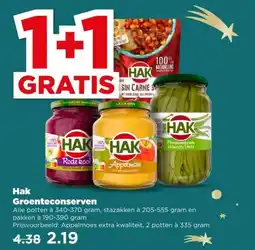PLUS Hak Groenteconserven aanbieding