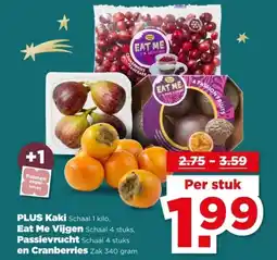 PLUS PLUS Kaki, Eat Me Vijgen, Passievrucht, en Cranberries aanbieding