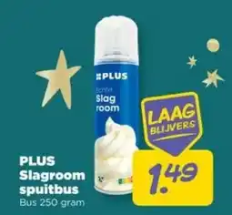 PLUS PLUS Slagroom spuitbus aanbieding