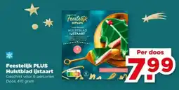 PLUS Feestelijk PLUS Hulstblad ijstaart aanbieding
