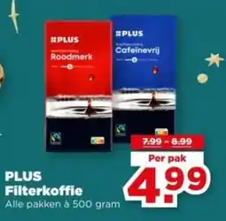 PLUS PLUS Filterkoffie aanbieding