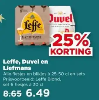 PLUS Leffe, Duvel en Liefmans aanbieding