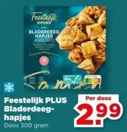 PLUS Feestelijk PLUS Bladerdeeg hapjes aanbieding