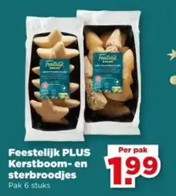 PLUS Feestelijk PLUS Kerstboom en sterbroodjes aanbieding