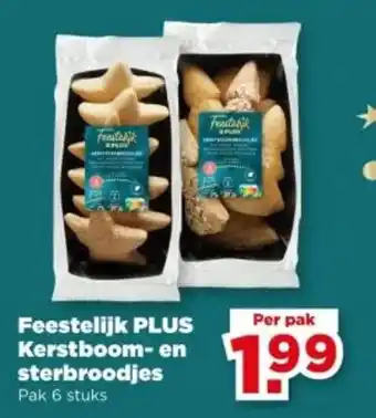 PLUS Feestelijk PLUS Kerstboom en sterbroodjes aanbieding