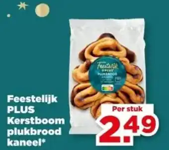PLUS Feestelijk PLUS Kerstboom plukbrood kaneel aanbieding
