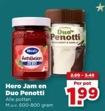 PLUS Hero Jam en Duo Penotti aanbieding