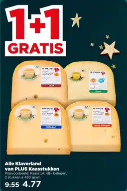 PLUS Alle Klaverland van PLUS Kaasstukken aanbieding