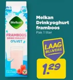 PLUS Melkan Drinkyoghurt framboos aanbieding