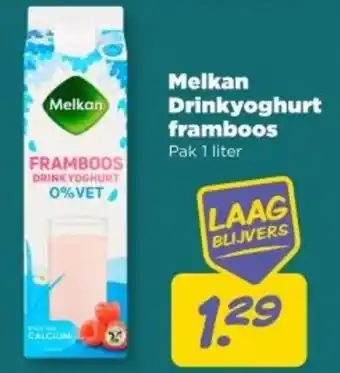 PLUS Melkan Drinkyoghurt framboos aanbieding