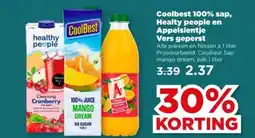 PLUS Coolbest 100% sap, Healty people en Appelsientje Vers geperst aanbieding