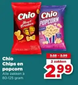 PLUS Chio Chips en popcorn aanbieding
