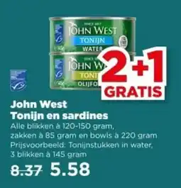 PLUS John West Tonijn en sardines aanbieding