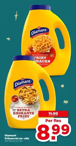 PLUS Diamant Frituurvet en olie aanbieding