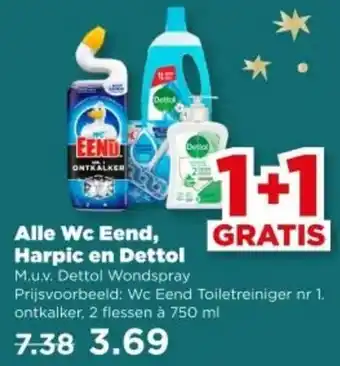 PLUS Alle Wc Eend, Harpic en Dettol aanbieding