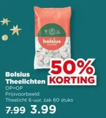 PLUS Bolsius Theelichten aanbieding