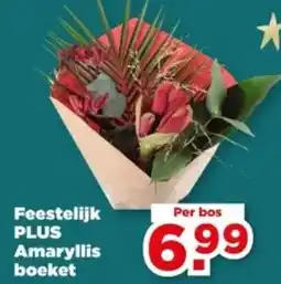 PLUS Feestelijk PLUS Amaryllis boeket aanbieding