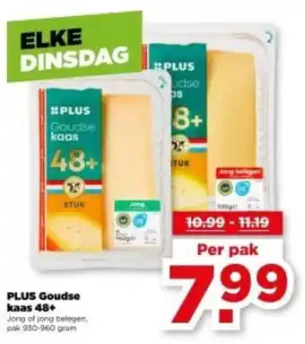 PLUS PLUS Goudse kaas 48+ aanbieding