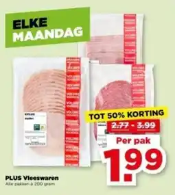 PLUS PLUS Vleeswaren aanbieding