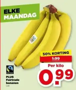 PLUS PLUS Fairtrade bananen aanbieding