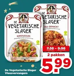 PLUS De Vegetarische Slager Vleesvervangers aanbieding