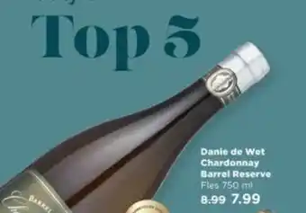 PLUS Danie de Wet Chardonnay Barrel Reserve aanbieding