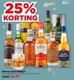 PLUS Diverse malt whisky's aanbieding
