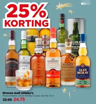 PLUS Diverse malt whisky's aanbieding