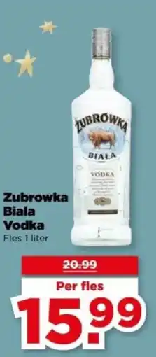 PLUS Zubrowka Biala Vodka aanbieding