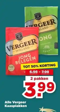 PLUS Alle Vergeer Kaasplakken aanbieding