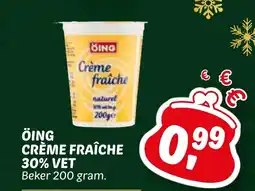 Dekamarkt Crème fraîche 30% vet aanbieding