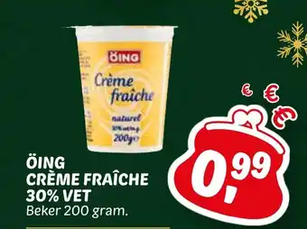 Dekamarkt Crème fraîche 30% vet aanbieding