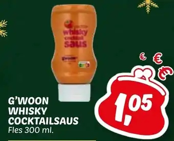 Dekamarkt G'woon whisky cocktailsaus aanbieding