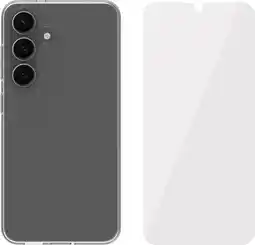 Coolblue BlueBuilt Samsung Galaxy S25 Back Cover Transparant + Screenprotector Glas aanbieding