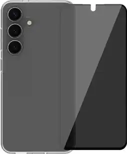 Coolblue BlueBuilt Samsung Galaxy S25 Back Cover Transparant + Privacy Screenprotector Glas aanbieding