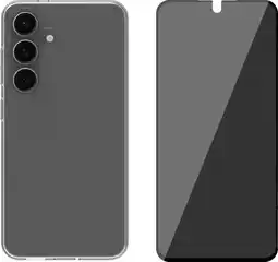 Coolblue BlueBuilt Samsung Galaxy S25 Back Cover Transparant + Privacy Screenprotector Glas aanbieding
