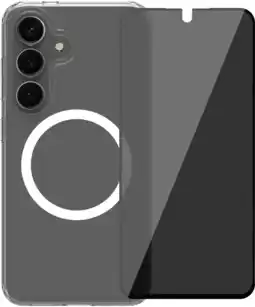 Coolblue BlueBuilt Back Cover Samsung Galaxy S25 Transparant+BlueBuilt Privacy Screenprotector Glas aanbieding