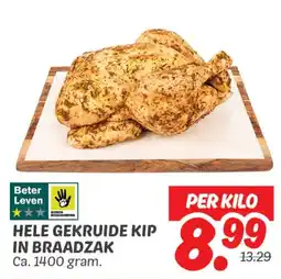 Dekamarkt Hele gekruide kip in braadzak aanbieding