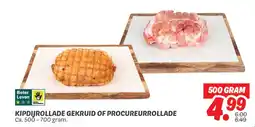 Dekamarkt Kipdijrollade gekruid of procureurrollade aanbieding