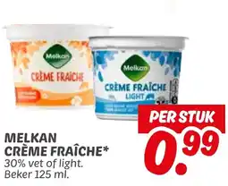 Dekamarkt Melkan crème fraîche aanbieding