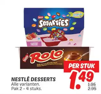 Dekamarkt Nestlé desserts aanbieding