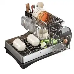 ANWB Fedec Afdruiprek met twee niveaus Silver-Black aanbieding