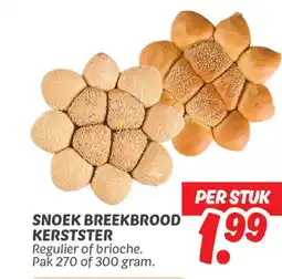 Dekamarkt Snoek breekbrood kerstster aanbieding