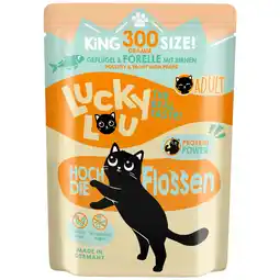 Zooplus 6x300g Lucky Lou Adult Gevogelte & Forel nat kattenvoer aanbieding