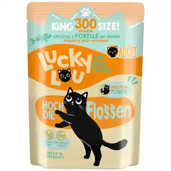 Zooplus 6x300g Lucky Lou Adult Gevogelte & Forel nat kattenvoer aanbieding