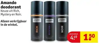 Kruidvat Amando deodorant aanbieding