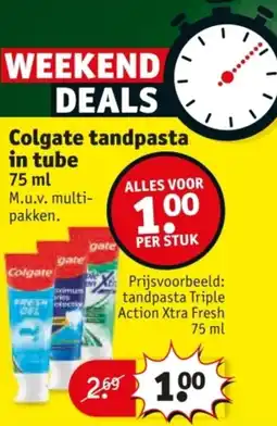 Kruidvat Colgate tandpasta in tube aanbieding