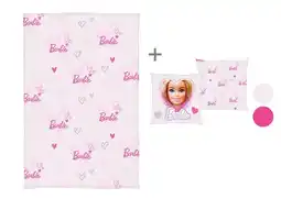 Lidl Barbie Deken met kussen 100 x 150 cm aanbieding