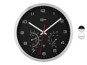 Lidl LIVARNO home Wandklok met thermometer en hygrometer aanbieding